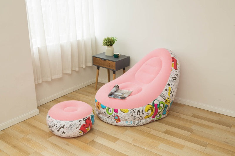 CosyPop Inflatable Armchair and Footrest Set