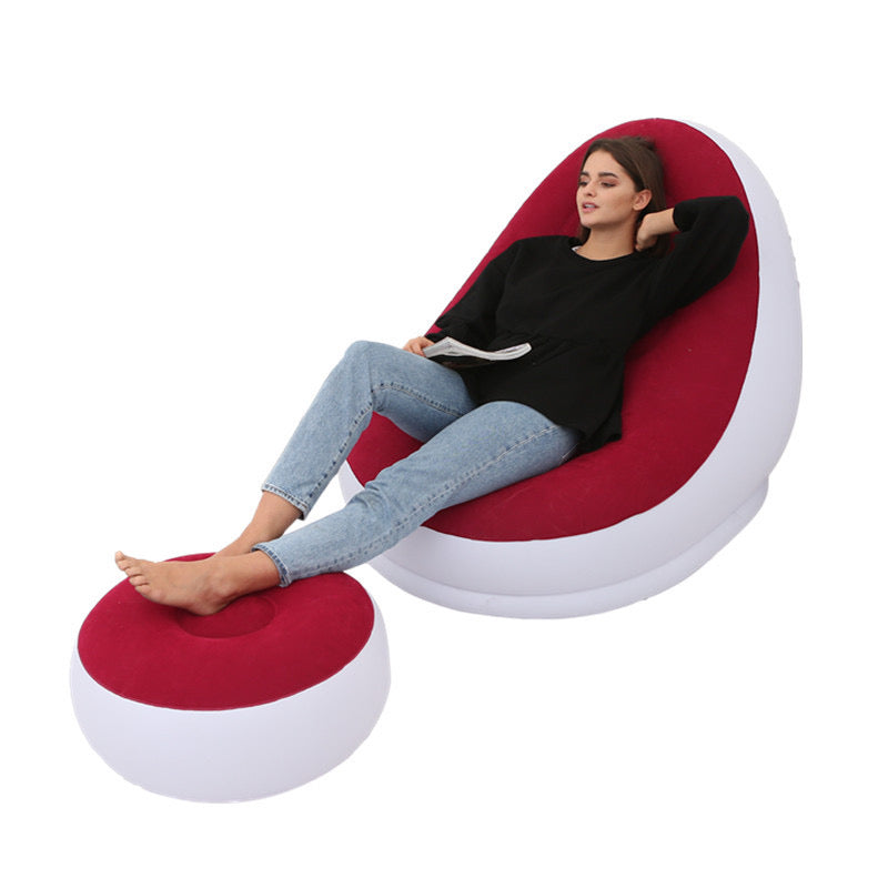 Inflatable Lounge Chair with Ottoman – Ultimate Comfort for Home Relaxation