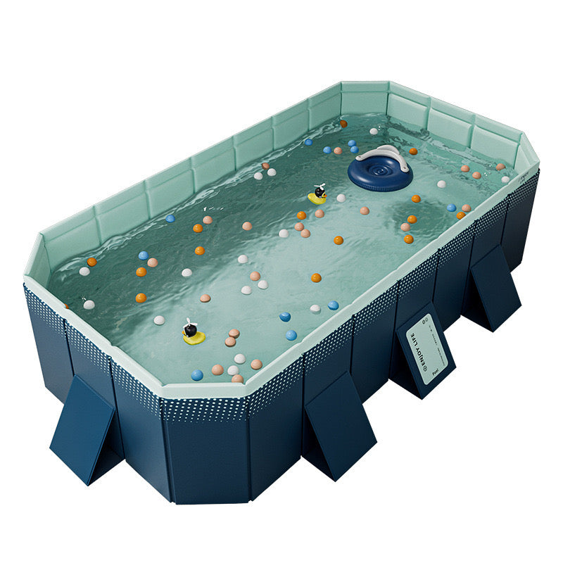 Piscine Gonflable Compacte Familiale bleu “Joy of Life” - Confort et Amusement pour 1-10 Personnes