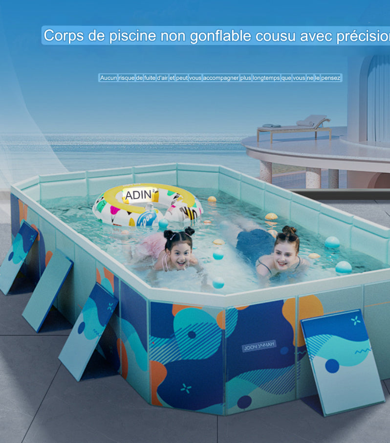 Piscine Gonflable Compacte Familiale “Joy of Life” - Confort et Amusement pour 1-10 Personnes