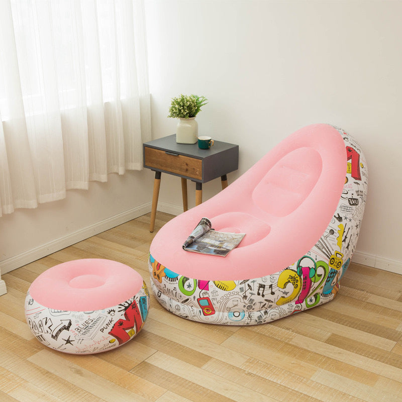 CosyPop Inflatable Armchair and Footrest Set