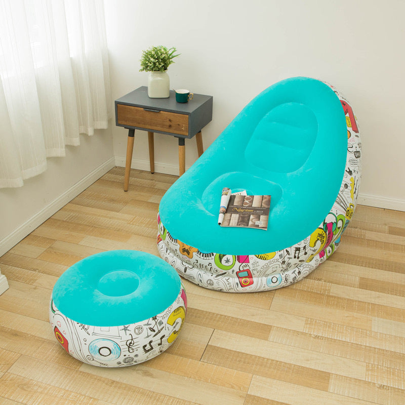 CosyPop Inflatable Armchair and Footrest Set