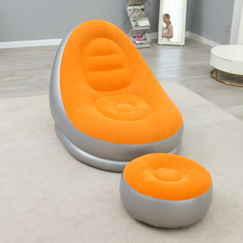 Inflatable Lounge Chair with Ottoman – Ultimate Comfort for Home Relaxation