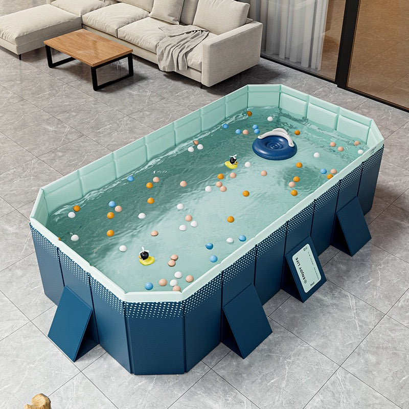 Piscine Gonflable Compacte Familiale bleu “Joy of Life” - Confort et Amusement pour 1-10 Personnes