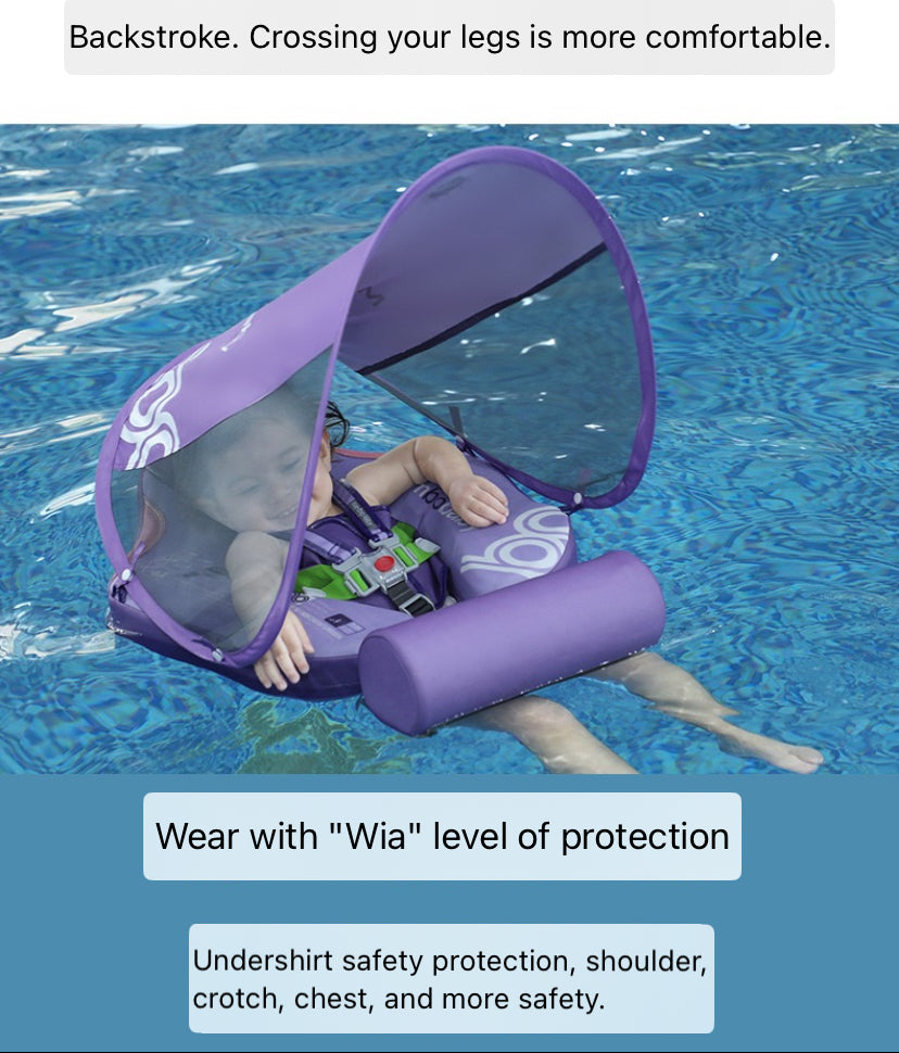 Baby Swimming Float with UV Protection Canopy – Safe and Comfortable Pool Time